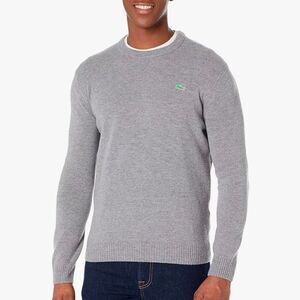 Lacoste Men's Regular Fit Speckled Print Wool Jersey Sweater L (Gray)